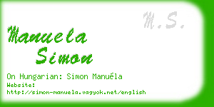 manuela simon business card